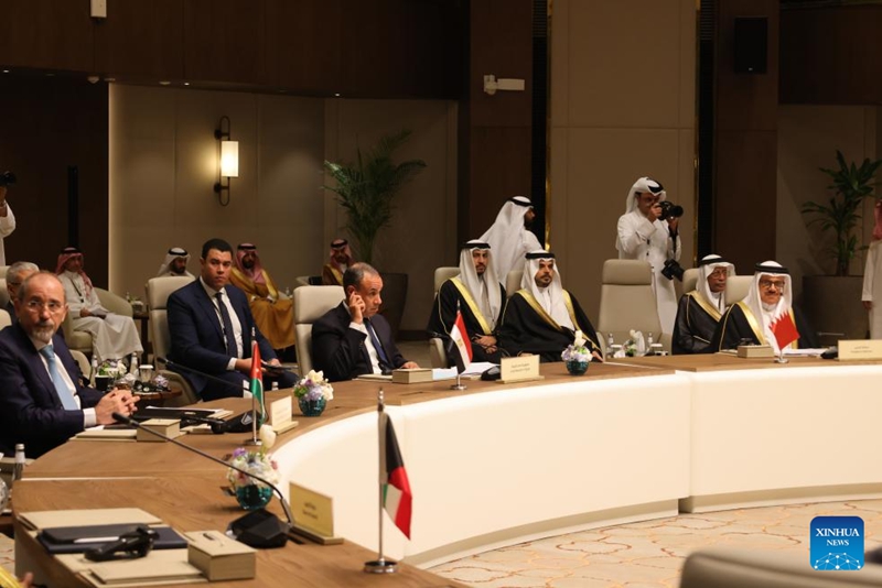 Picha iliyopigwa mapema Machi 19, 2026 ikionyesha ukumbi wa mkutano wa mashauriano wa mawaziri kuhusu maendeleo ya kikanda, Riyadh, Saudi Arabia. (Xinhua/Wang Haizhou)